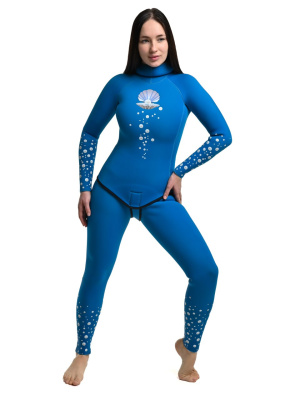 Гидрокостюм для фридайвинга бирюза «Жемчуг», 5мм